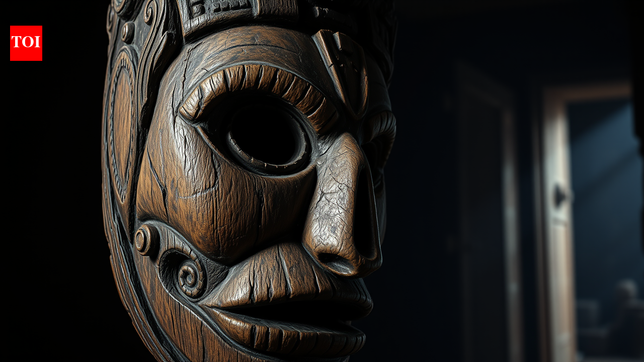 This 500-year-old wooden mask once represented the Aztec god of death and the underworld