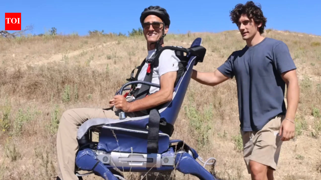 His father could no longer go where wheelchairs stopped. So he turned an industrial robot into a walking mobility chair
