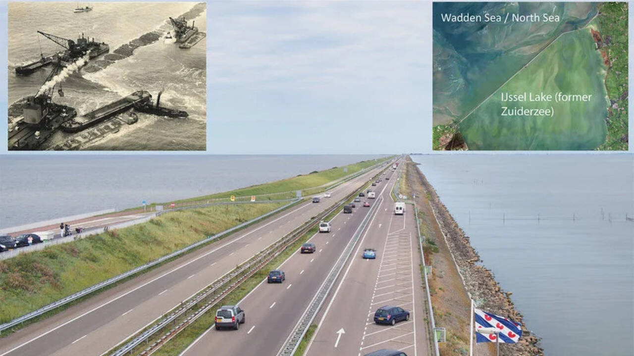 The Netherlands built a 32-kilometre dam to push back the sea and create more farmland, accidentally creating an entirely new province where ships once sailed