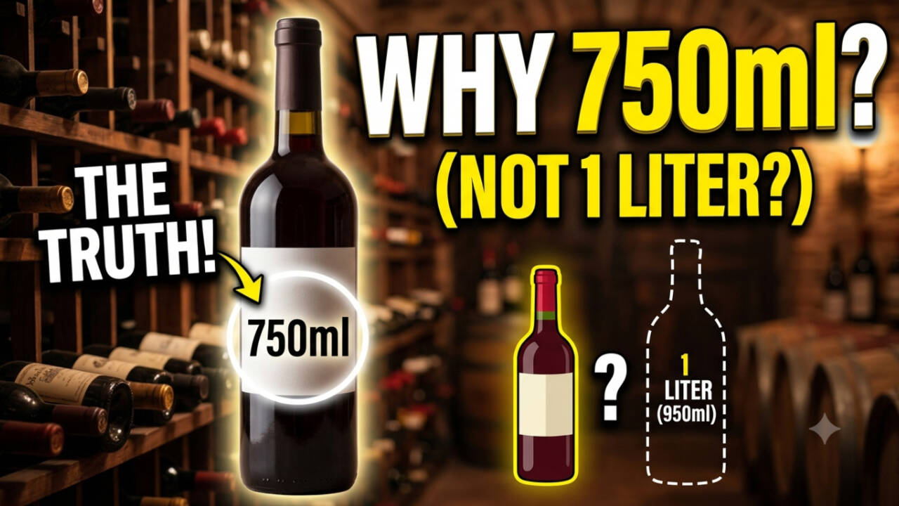 Why do most wine bottles hold exactly 750 ml?