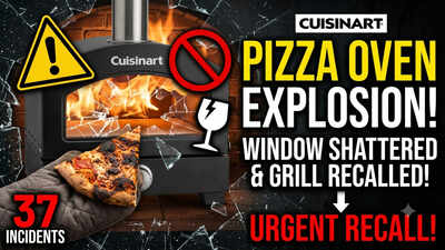 A pizza oven window shattered in 37 reported incidents, Cuisinart is recalling the entire grill