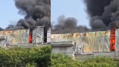 Massive fire engulfs electronics factory in Haryana's Kundli Industrial Area