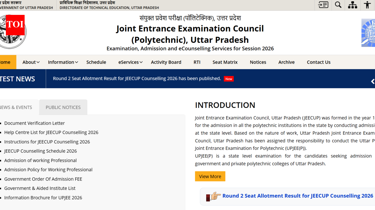 JEECUP 2026 Round 2 seat allotment result released at jeecup.admissions.nic.in: Direct link to download scorecards