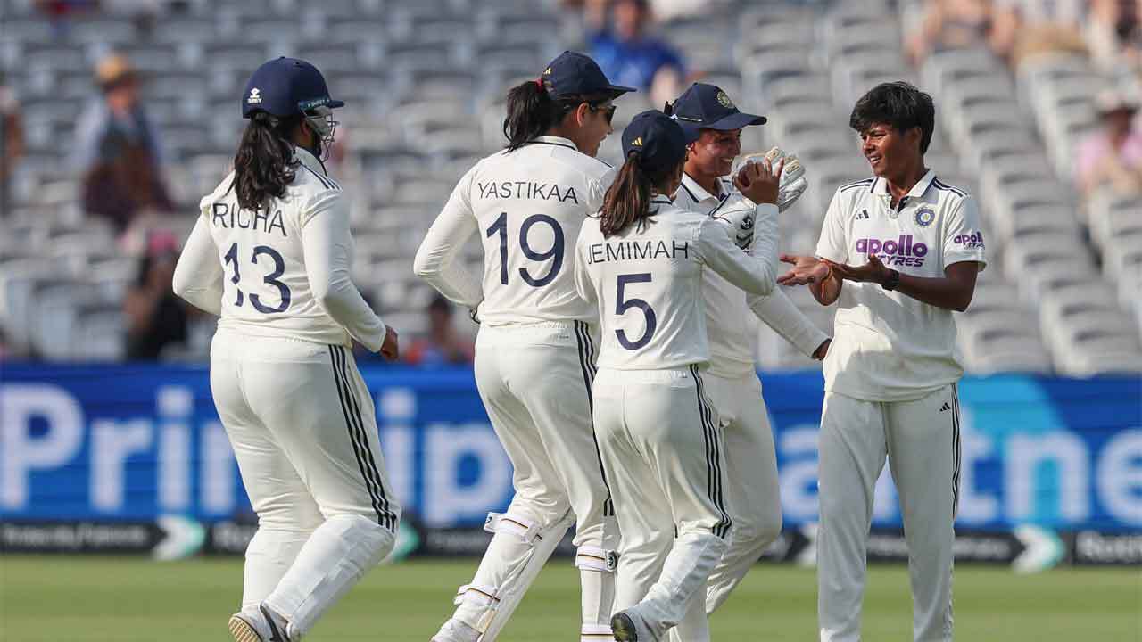 IND vs ENG one-off Test: Smriti Mandhana, Harmanpreet Kaur, Deepti Sharma shine with 50s, but honours even after Day 1