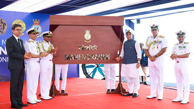 Rajnath commissions 'INS Mahendragiri'  into Navy, says indigenous stealth warship will 'extend India's blue-water reach, consolidate presence in IOR'