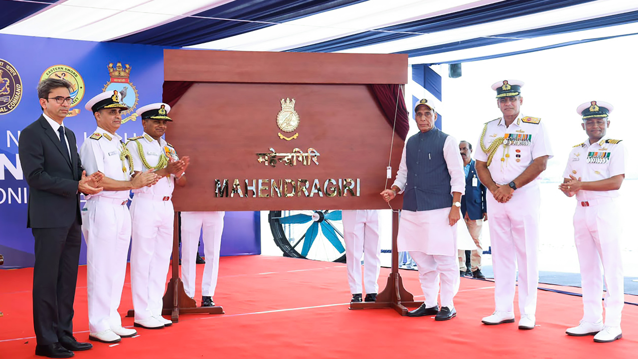Rajnath commissions 'INS Mahendragiri' into Navy, says indigenous stealth warship will 'extend India's blue-water reach, consolidate presence in IOR'