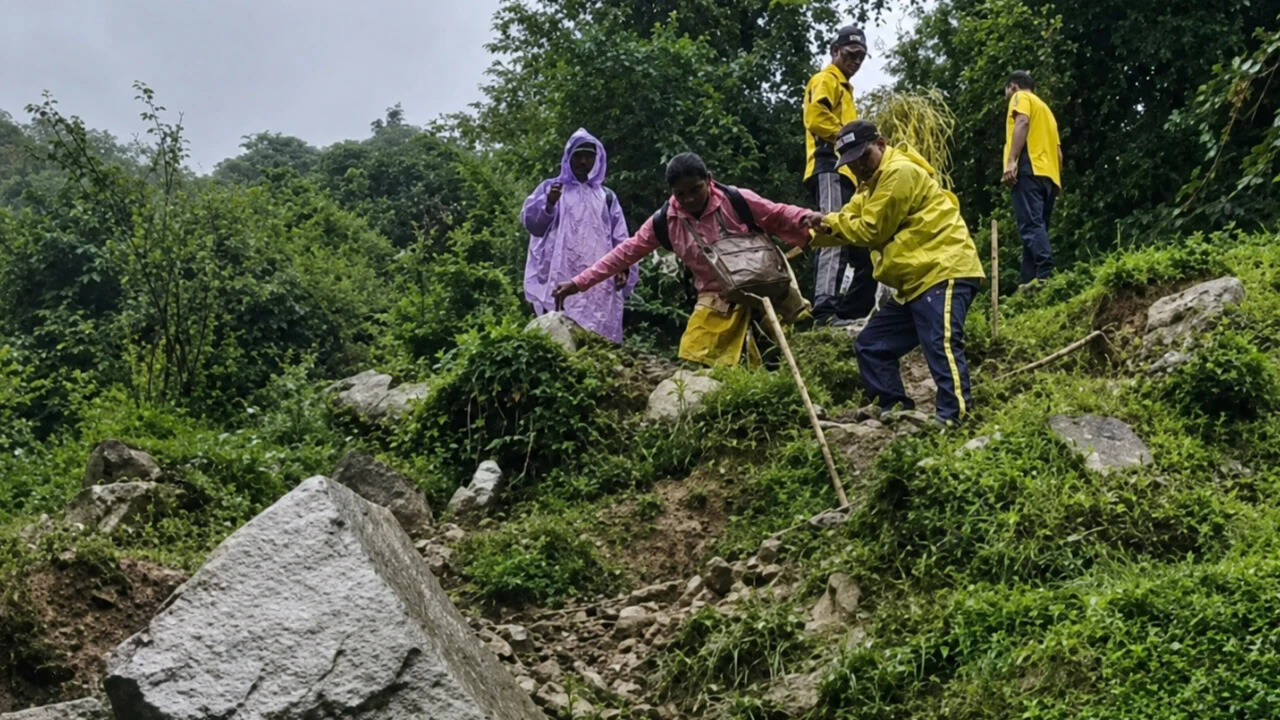Landslides block 120 roads in Uttarakhand, pilgrims escorted across washed-out Yamunotri highway stretch