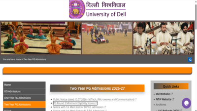  Round 3 minimum allocation scores released at admission.uod.ac.in; check PDF here