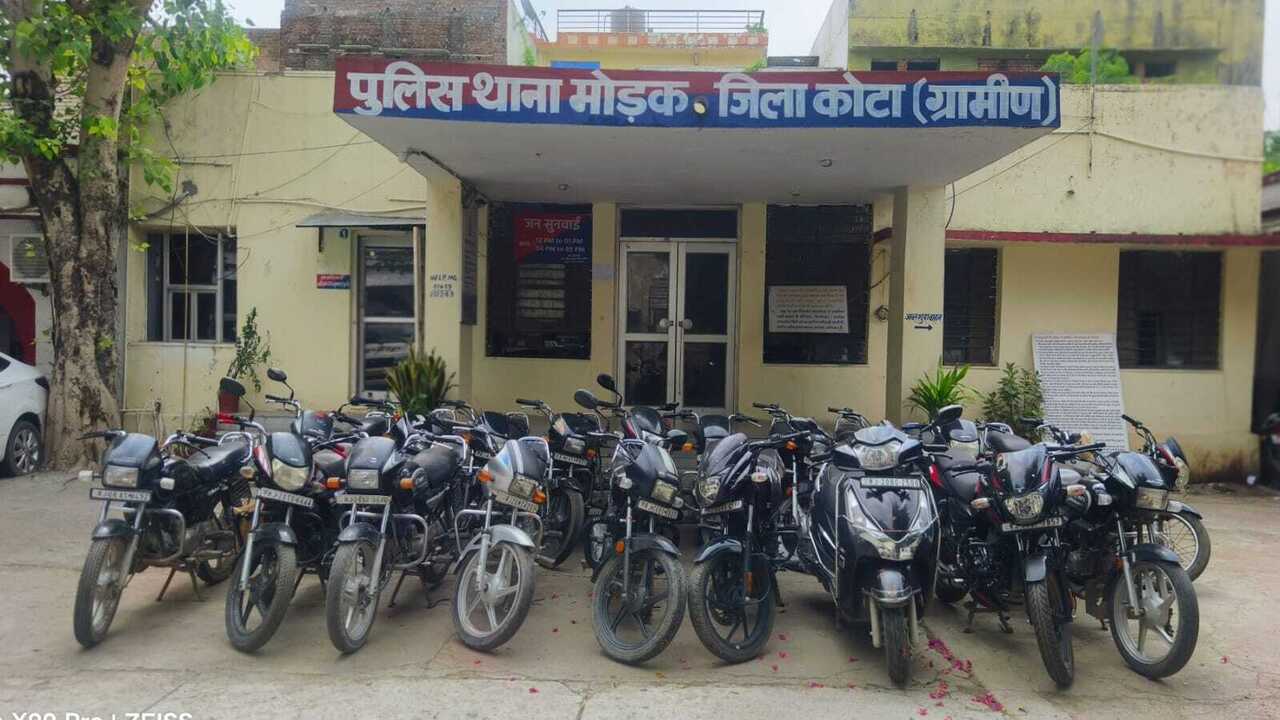 Kota Rural police bust bike theft gang, recover 37 stolen motorcycles