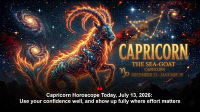 Capricorn Horoscope Today, July 13, 2026: Use your confidence well, and show up fully where effort matters
