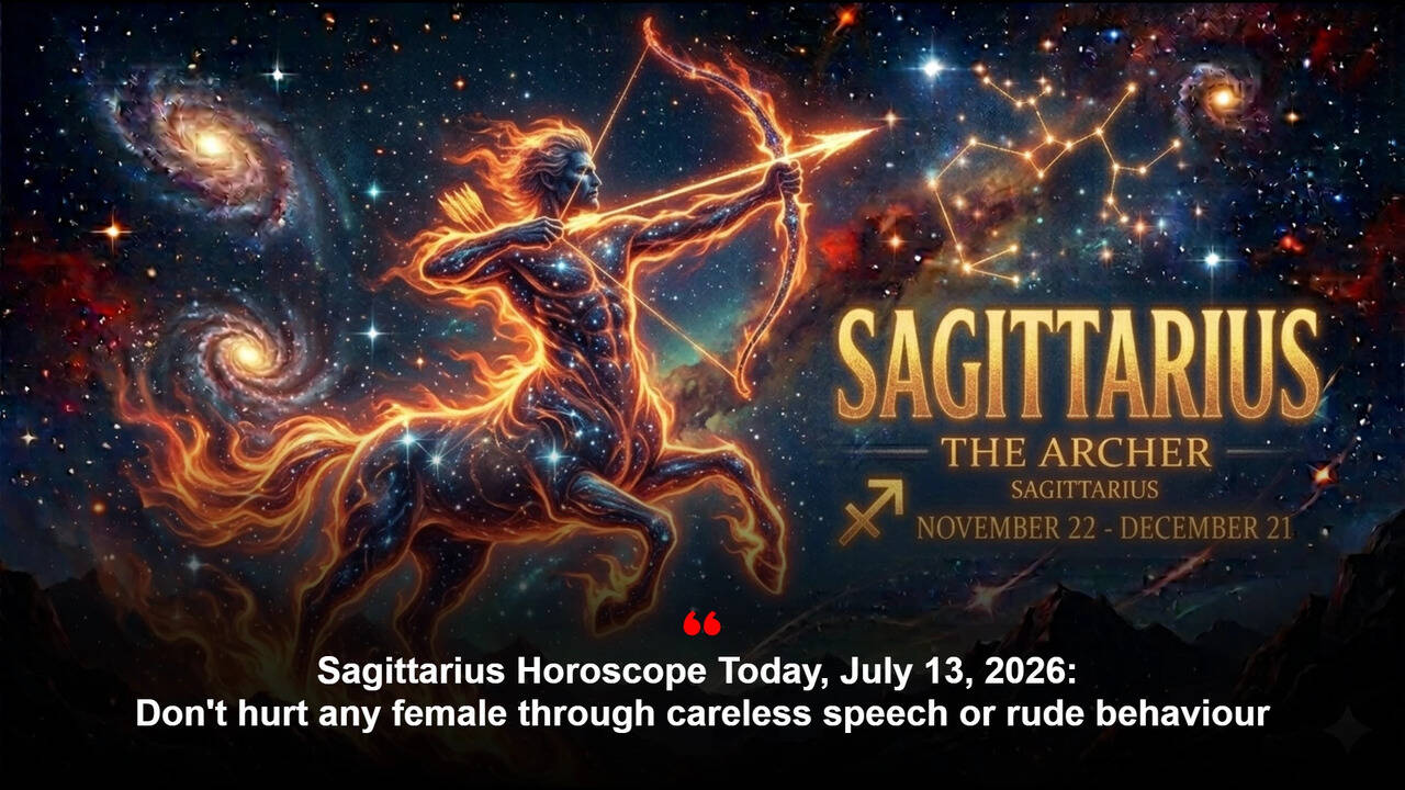 Sagittarius Horoscope Today, July 13, 2026: Don't hurt any female through careless speech or rude behaviour