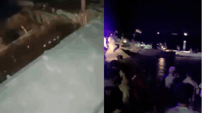 Watch: Ferry sinks after hitting bridge in Syria, at least two children killed