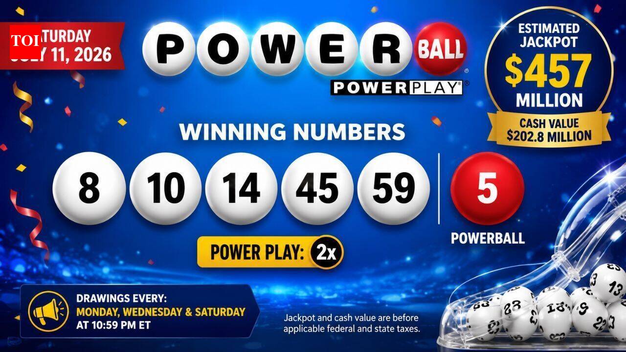 Powerball winning numbers for Saturday, July 11, 2026: Check the latest results, jackpot and Power Play