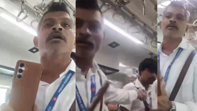 Watch: Passenger, TC clash over Marathi language on Mumbai local; Railway authorities order probe