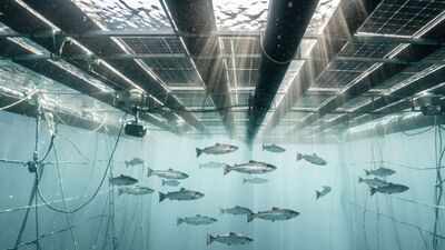 How floating solar panels created a new home for thousands of salmon at a Chile fish farm