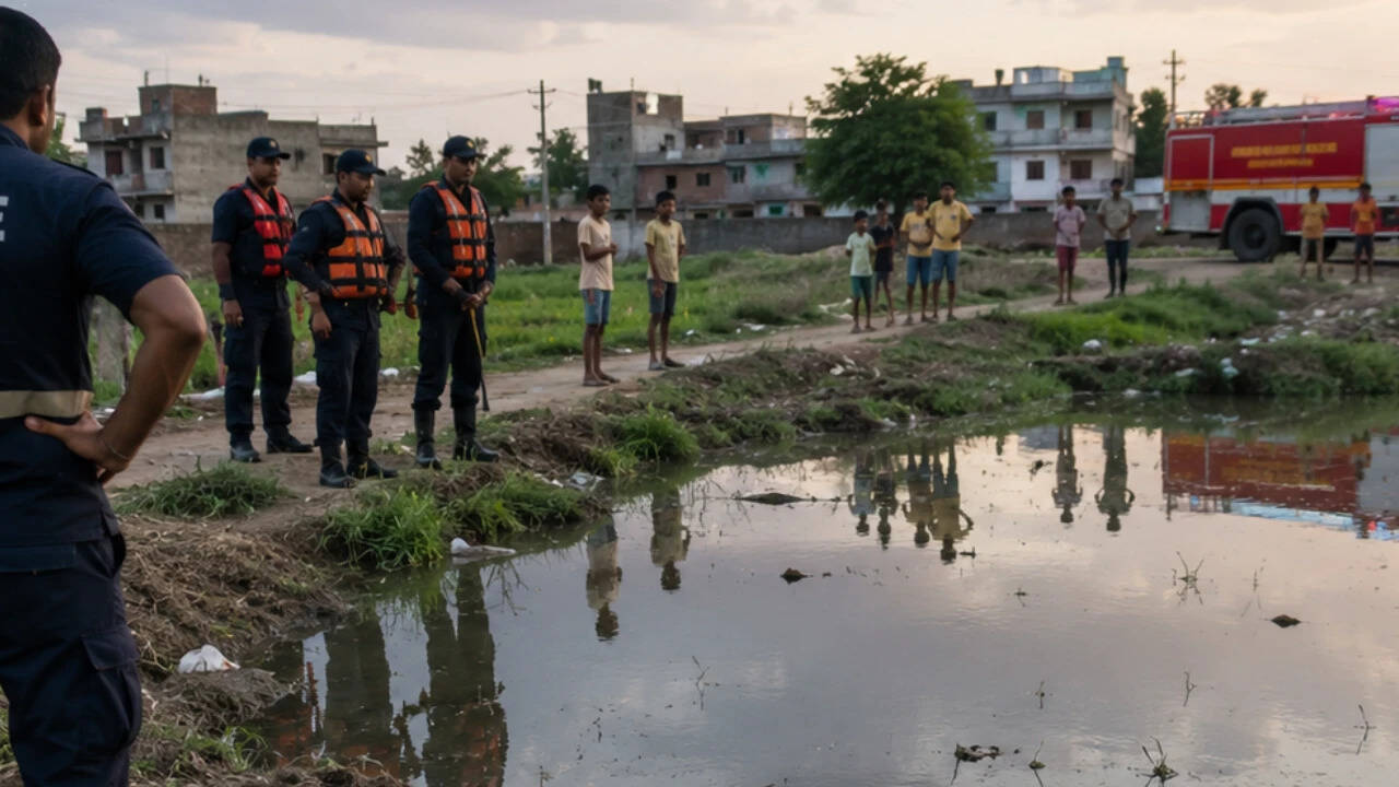 2 children feared drowned after falling into rainwater-filled pit in outer Delhi