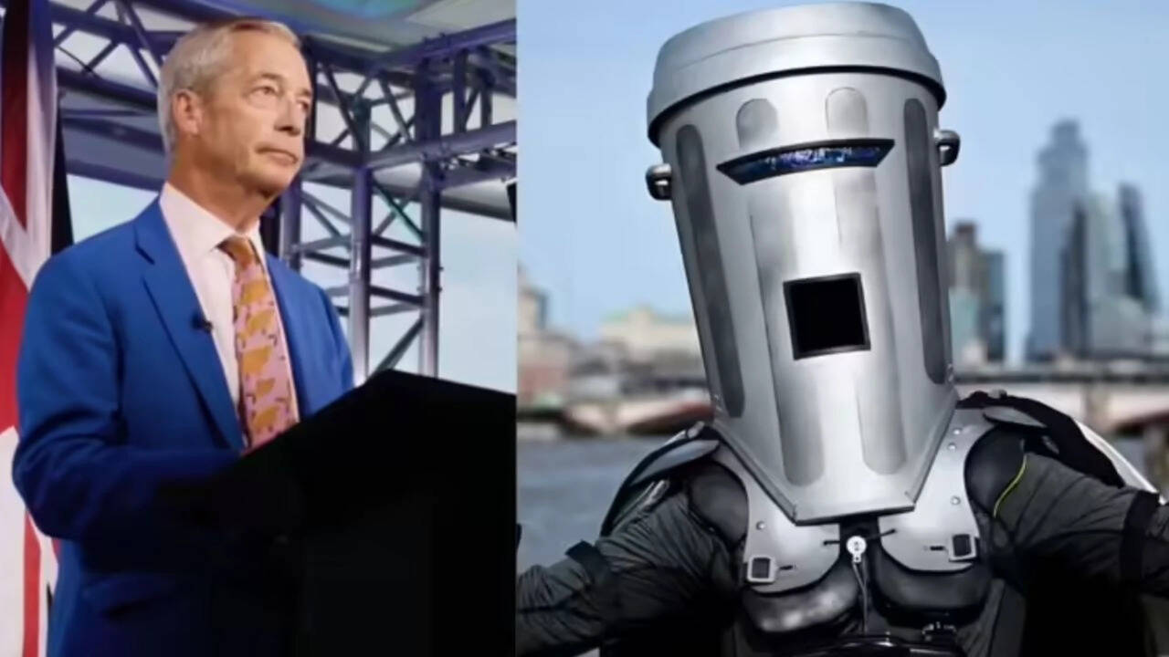 Trash can-clad comedian Count Binface steals spotlight as Farage’s approval rating hits new low