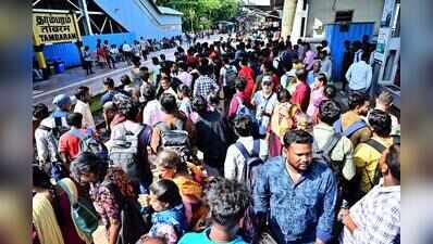 Commuters suffer no less as rlys cancel EMU services on Tambaram-beach line for second Sunday