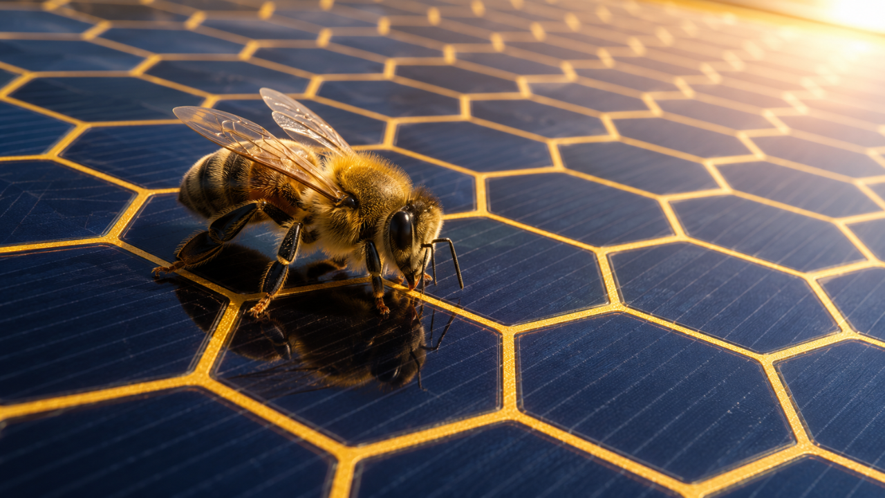 Bees solved an engineering problem with their hive millions of years ago. Scientists are now copying it for improved solar panels