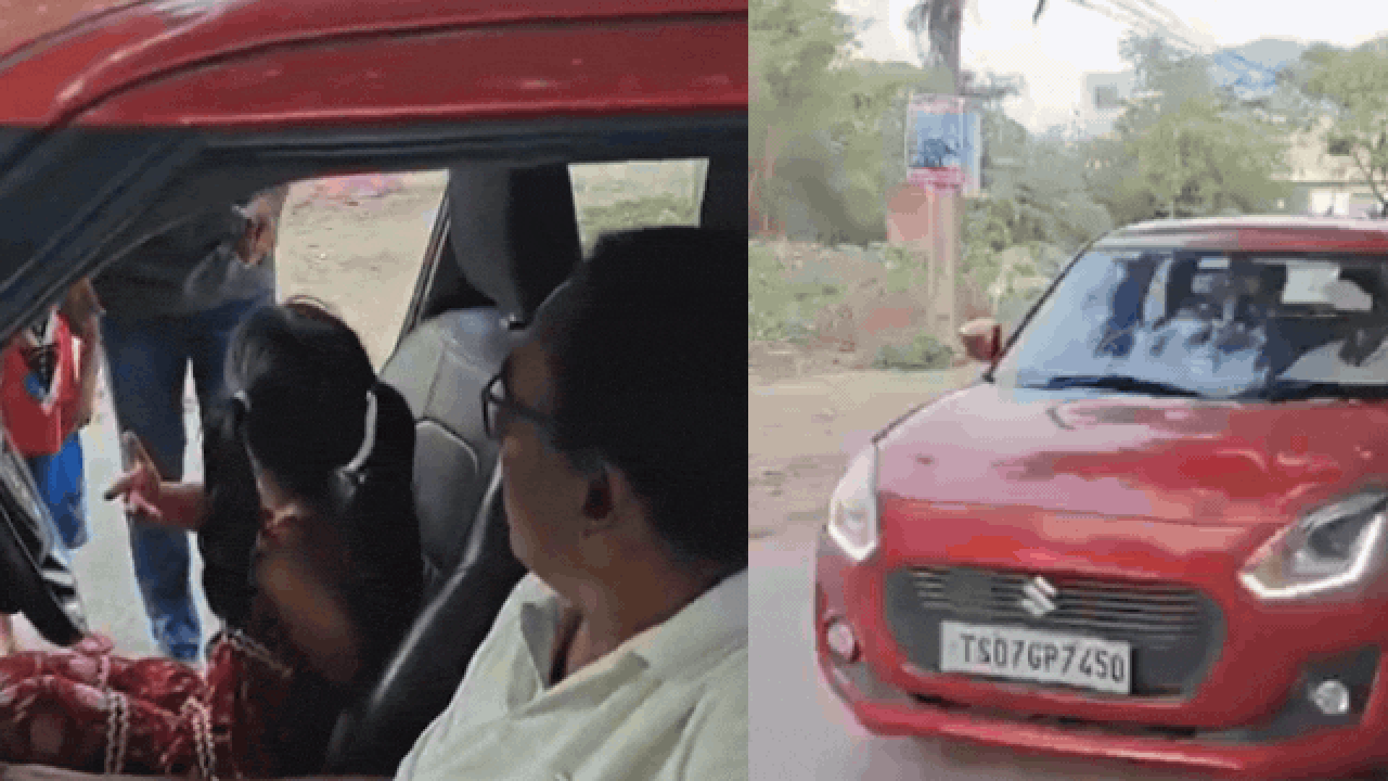 Hyderabad cop booked after video of 6-year-old granddaughter driving car goes viral
