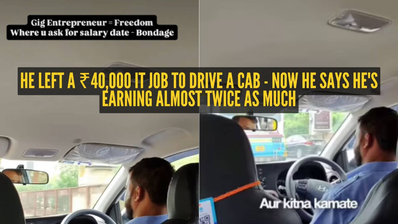 'Freedom nahi tha': Cab driver who quit a ₹40,000 IT job says he now earns nearly twice as much