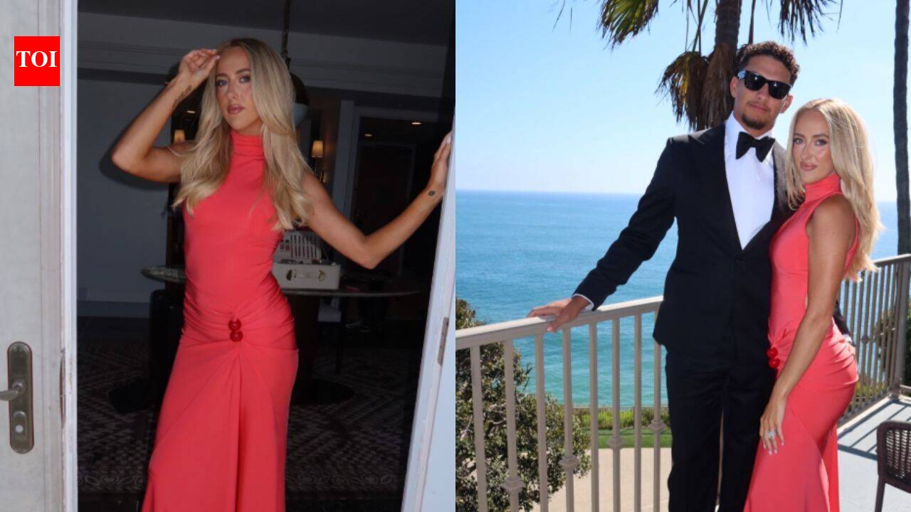 Brittany Mahomes' wedding guest dress at JuJu Smith-Schuster's big day has the internet completely obsessed right now: "Obsessed with this color on you"