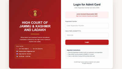 JK High Court Junior Assistant Admit Card 2025 released at jkhighcourt.nic.in; Download hall ticket for July 19 exam here