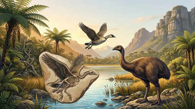 Scientists found a rare fossil goose in New Zealand’s ancient lake deposits, and it is changing the story of how the country’s giant flightless birds evolved