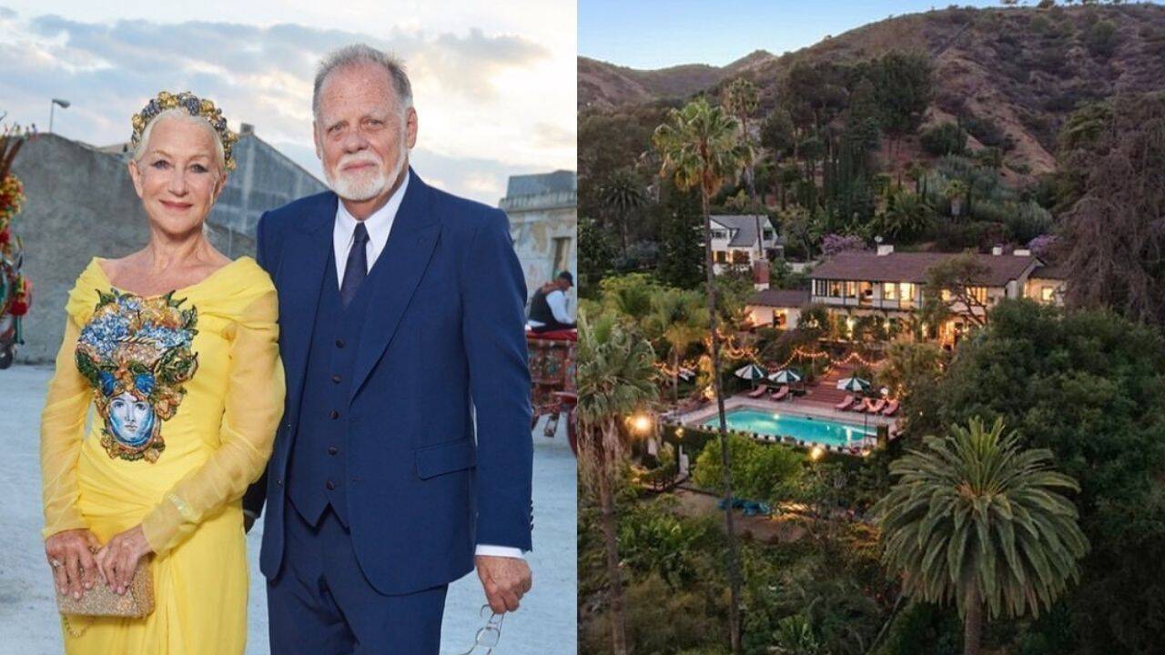 Inside Helen Mirren and Taylor Hackford’s historic Hollywood compound, now back on the market with a $5.5 million price cut after a major renovation