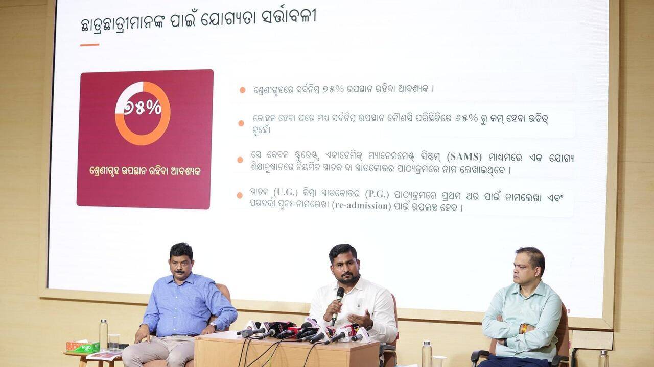 75% attendance must for free higher edu under Gyanodaya scheme
