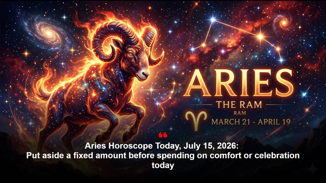 Aries Horoscope Today, July 15, 2026: Put aside a fixed amount before spending on comfort or celebration today
