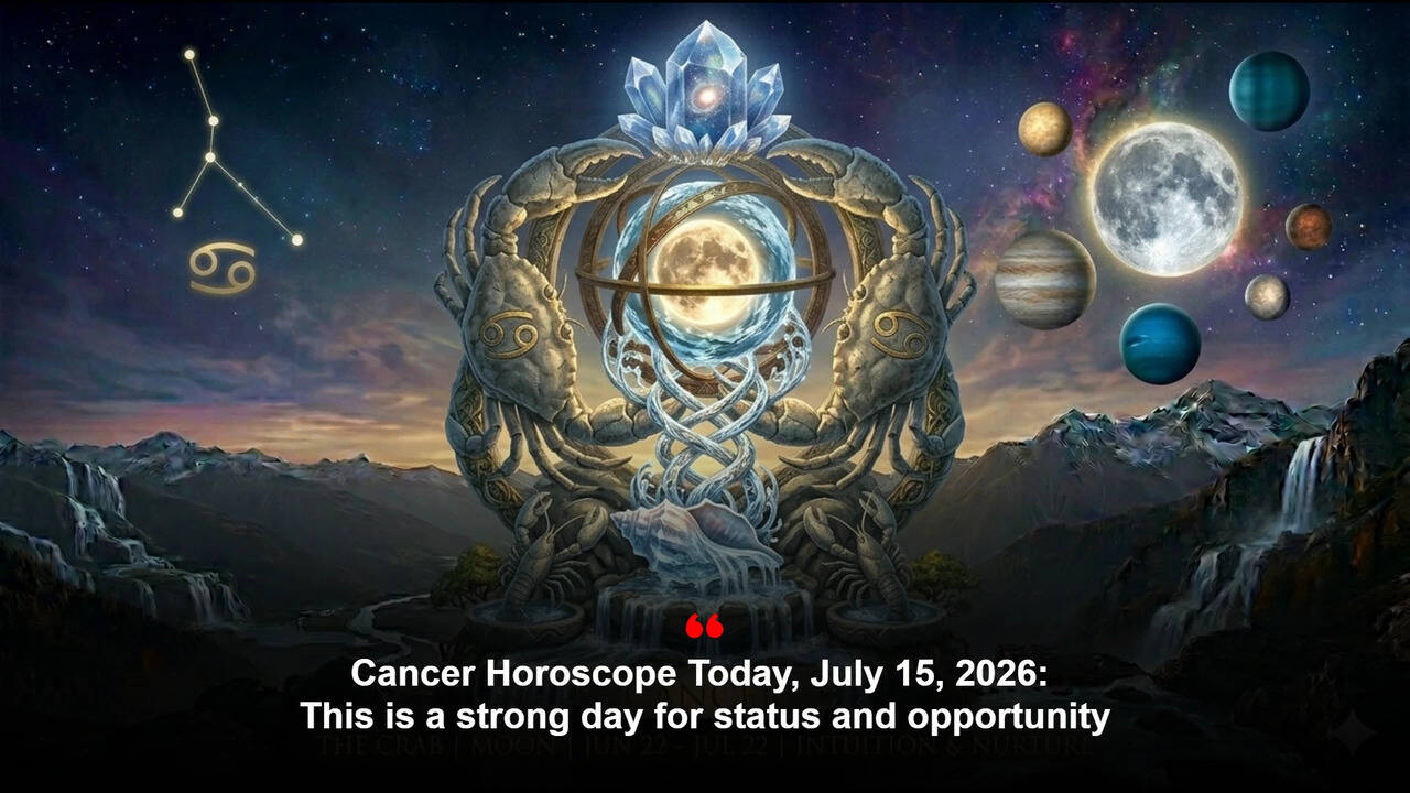 Cancer Horoscope Today, July 15, 2026: This is a strong day for status and opportunity