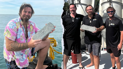 Florida treasure hunters searching a 400-year-old shipwreck discovered a rare 22.5-pound silver bar worth up to $100,000