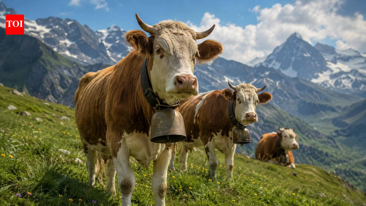 Swiss cows wear giant bells for a simple reason rooted in mountain life