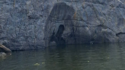 Hogenakkal’s Jaganmohini cave becomes visible as Cauvery water flow drops