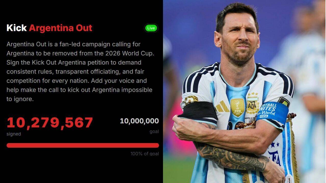 Over 10 million sign petition to kick Argentina out of FIFA World Cup amid referee bias claims