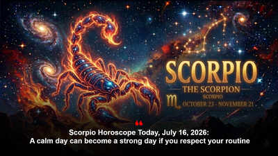 Scorpio Horoscope Today, July 16, 2026: A calm day can become a strong day if you respect your routine
