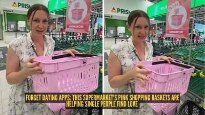 Forget dating apps! This supermarket's pink shopping baskets are helping single people find love