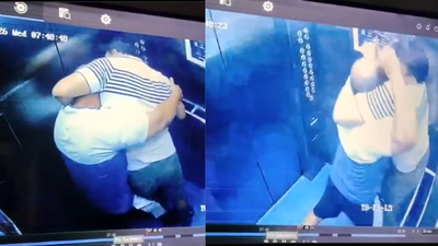 Caught on CCTV: Ghaziabad resident trapped, thrashed inside lift over society fund row; accused arrested