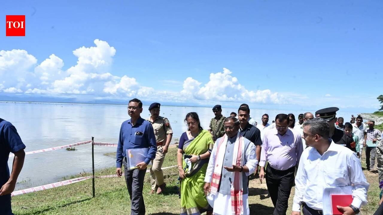 Assam guv reviews flood control, erosion steps at Nagaghuli Ghat in Dibrugarh
