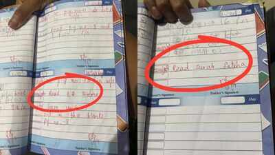Hyderabad school row: Homework diary shows 'Read Kalma, Surah Fateha' entries