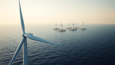 Japan is building floating wind turbines far out at sea because its waters become too deep for traditional turbines