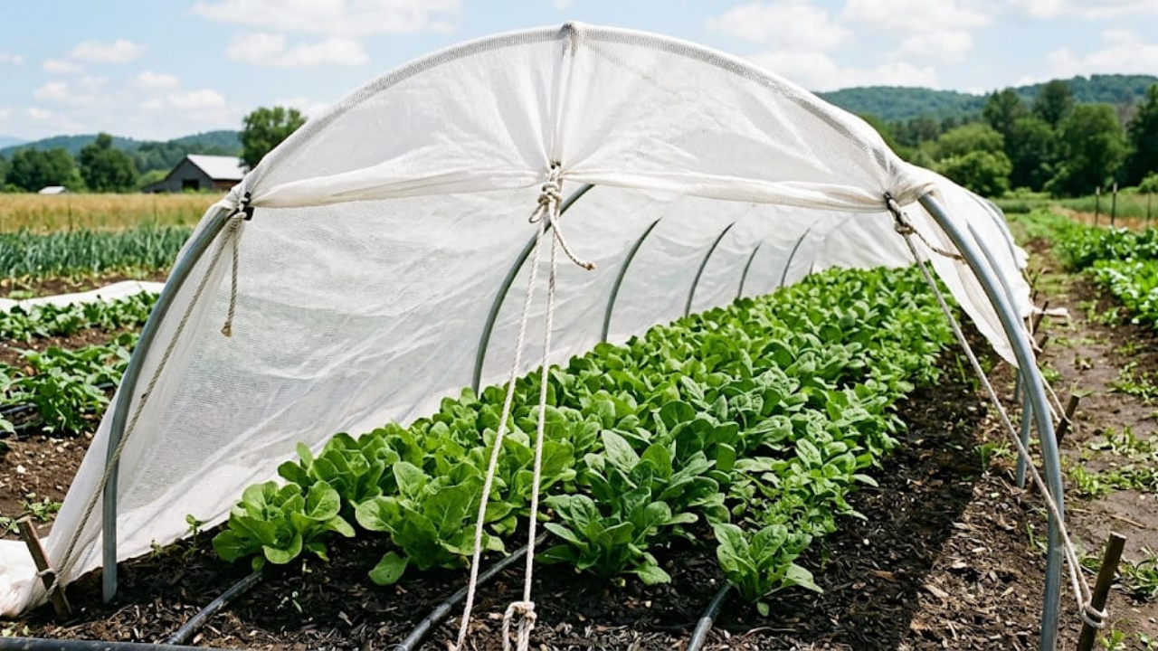 Japan scientists developed a fabric that blocks heat-producing infrared light while letting crops receive the sunlight they need for photosynthesis