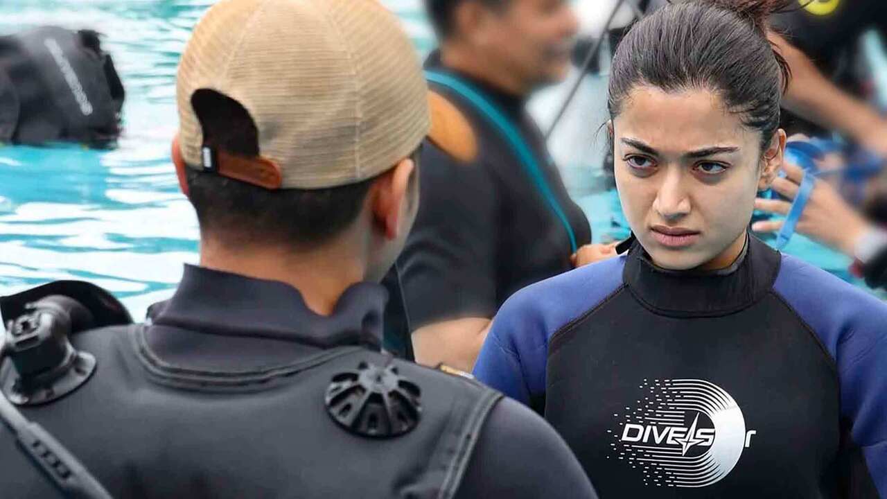 Rashmika Mandanna performs a 3.5-minute underwater stunt sequence in Mysaa