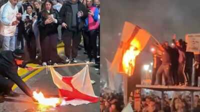 Watch: Argentina fans burn England flags after FIFA World Cup semi-final win