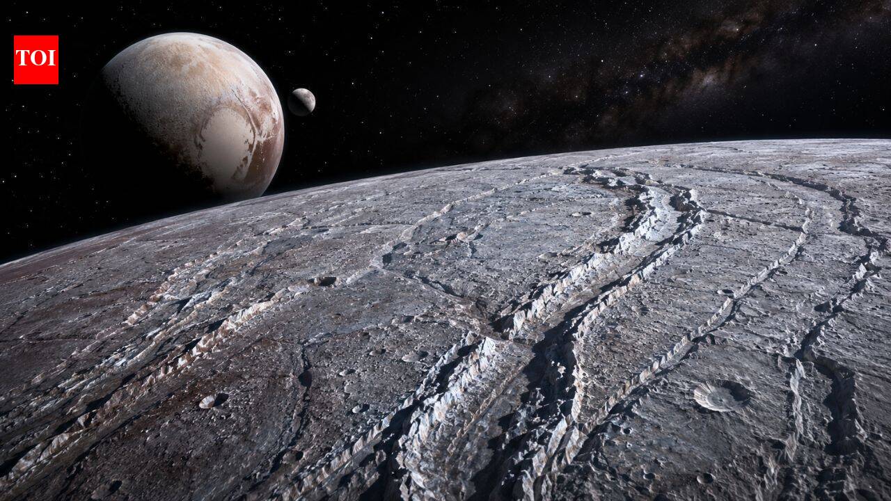 Pluto's moon Charon may have once spun once every 14 hours, and its ancient mountains still record how it slowed down