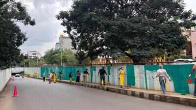Tech volunteers join hands to beautify north Bengaluru underpass