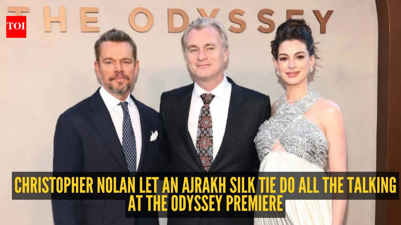 Christopher Nolan's Ajrakh tie at The Odyssey premiere was a quiet tribute to Indian craft