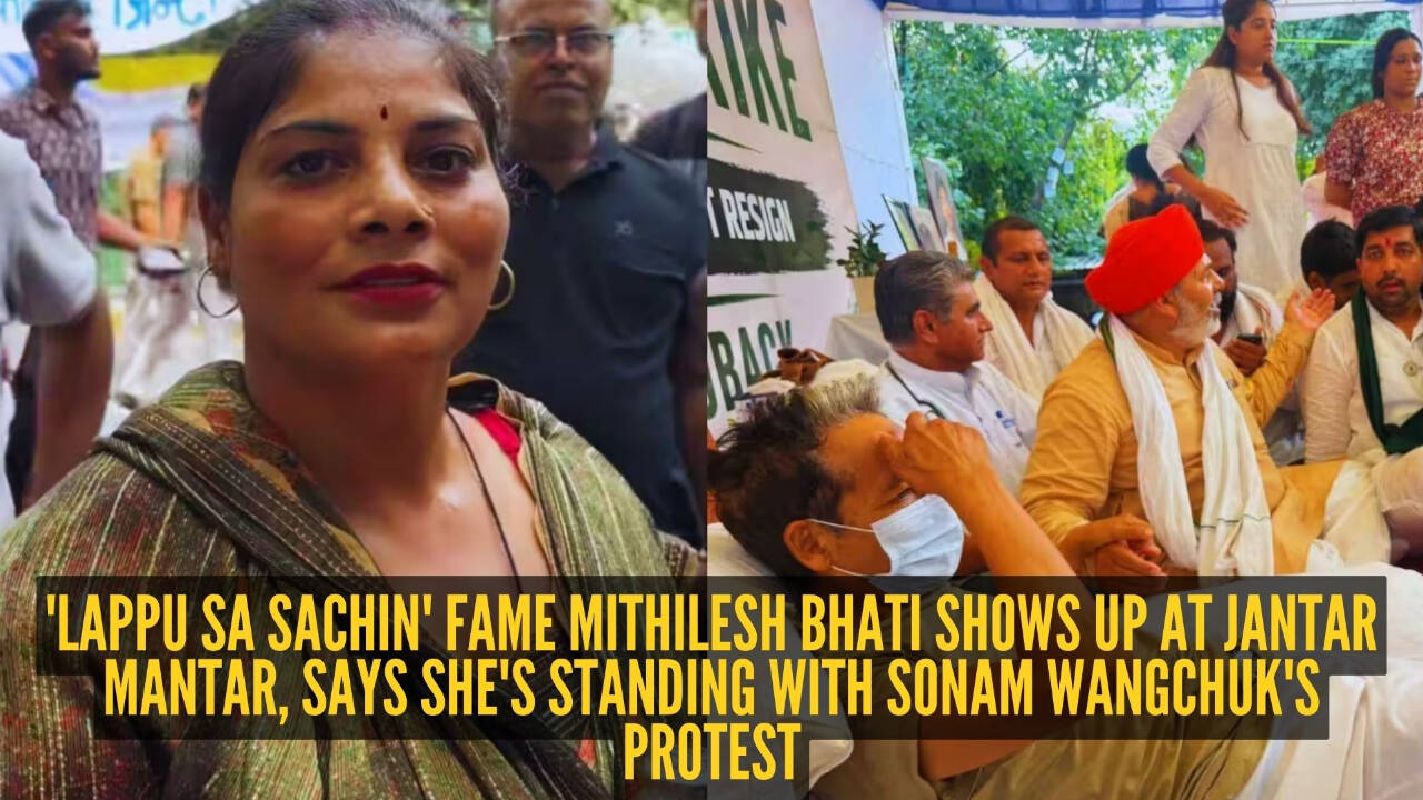 'Lappu Sa Sachin' fame Mithilesh Bhati joins protest at Jantar Mantar, extends support to Sonam Wangchuk