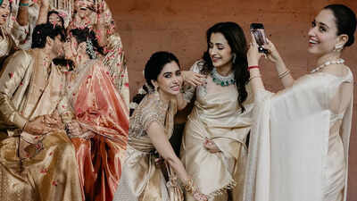 Trisha Krishnan, Tamannaah Bhatia, Anil Kapoor, and Chiranjeevi steal the spotlight in NEW UNSEEN photos from Avantika Sundar's wedding